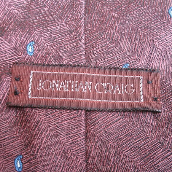 Vintage Jonathan Craig Tiny Paisley Pattern Tie - Picture 7 of 12